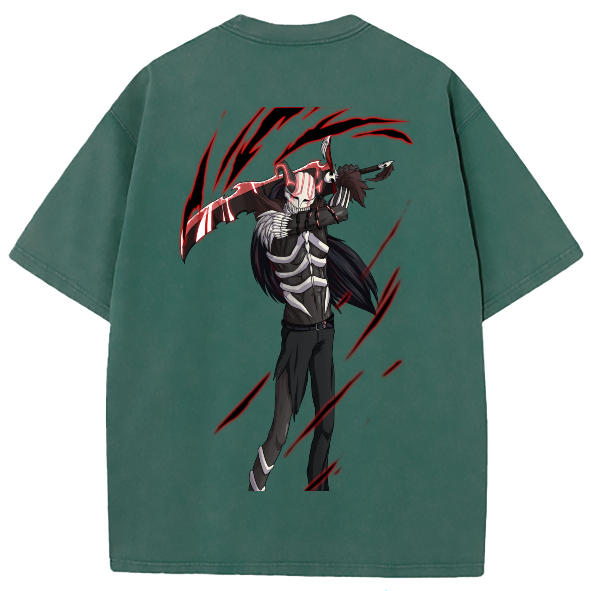 （画像用） ブリーチ 黒崎一護（くろさき いちご）BLEACH Kurosaki Ichigo 綿100% ヴィンテージ風 半袖Tシャツ（背面プリント）